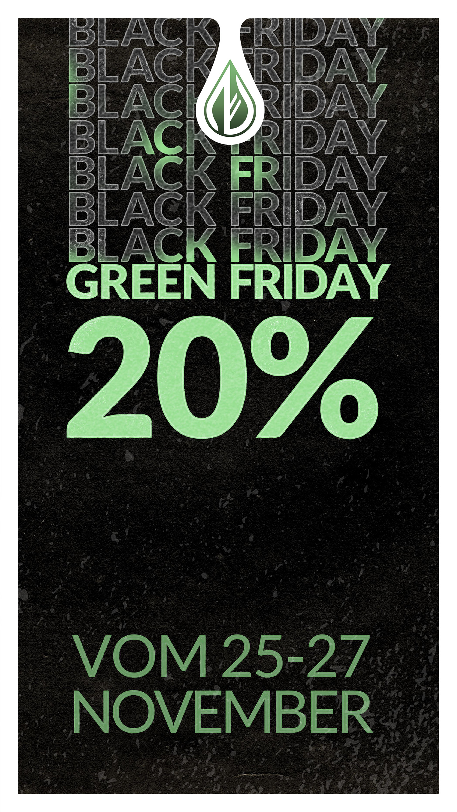 Instagram Werbung - Storyformat - Black Green Friday - We ride green Slogan