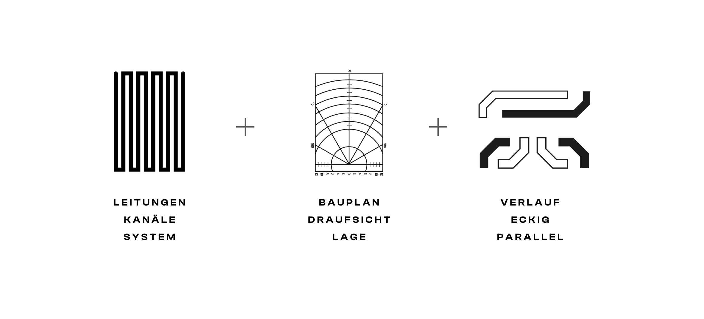 Black White Overview of three concept symbols which describing plan b logo
